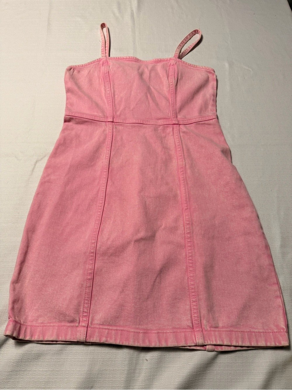 H&M Pink Square-Neck Mini Dress - Picture 2 of 6